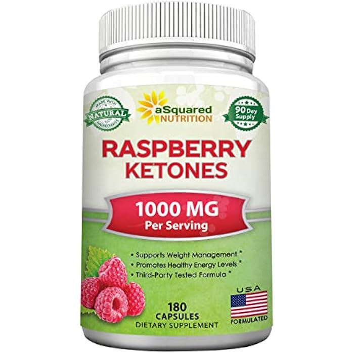 aSquared Nutrition Natural Raspberry Ketones 1000mg-180 Capsules-Weight Loss Supplement, Max Strength Plus Appetite Suppressant Diet Pills, Premium Lean Health Powder to Boost Pure Energy & Metabolism - Image 1