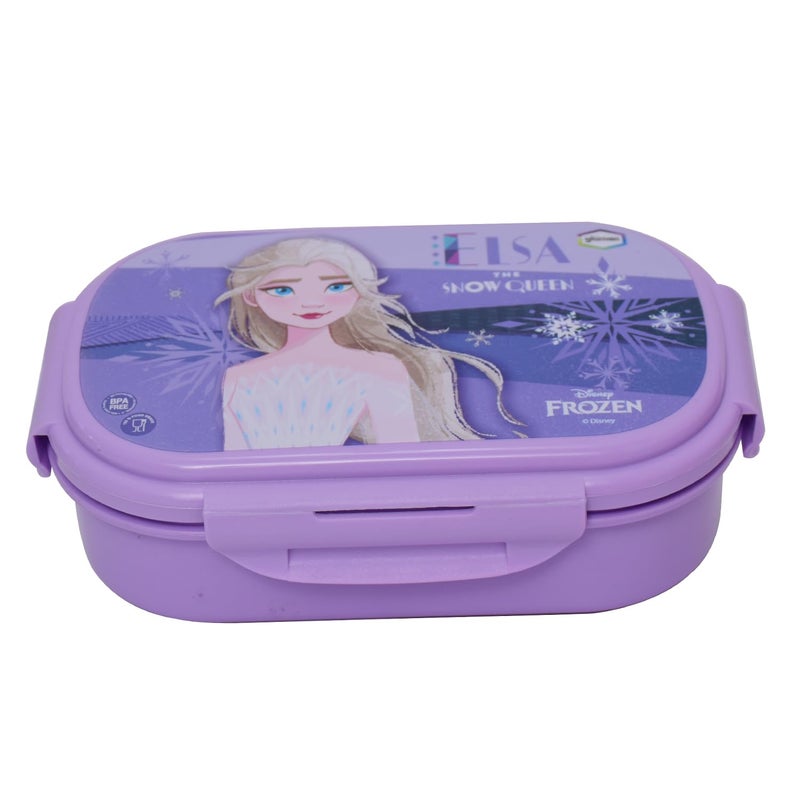 Gluman Lunch Box for School Stainless Steel Lunch Box for Kids Disney Frozen Character Detachable Snappy Lunch Box for Girls Tiffin Box with Steel Veg Box and Spork Spoon 800 ml - Image 2