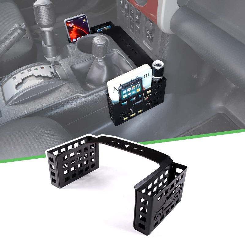 LLKUANG Central Gear Storage Baskets On Both Sides for Toyota FJ Cruiser 20072021 Aluminum Alloy Multifunctional Tray Storage Box Style A