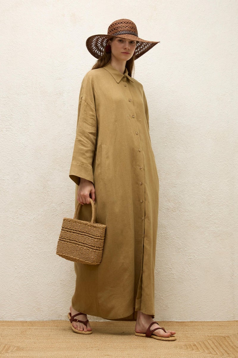 Manuka Relaxed Linen Maxi Dress  - Image 1