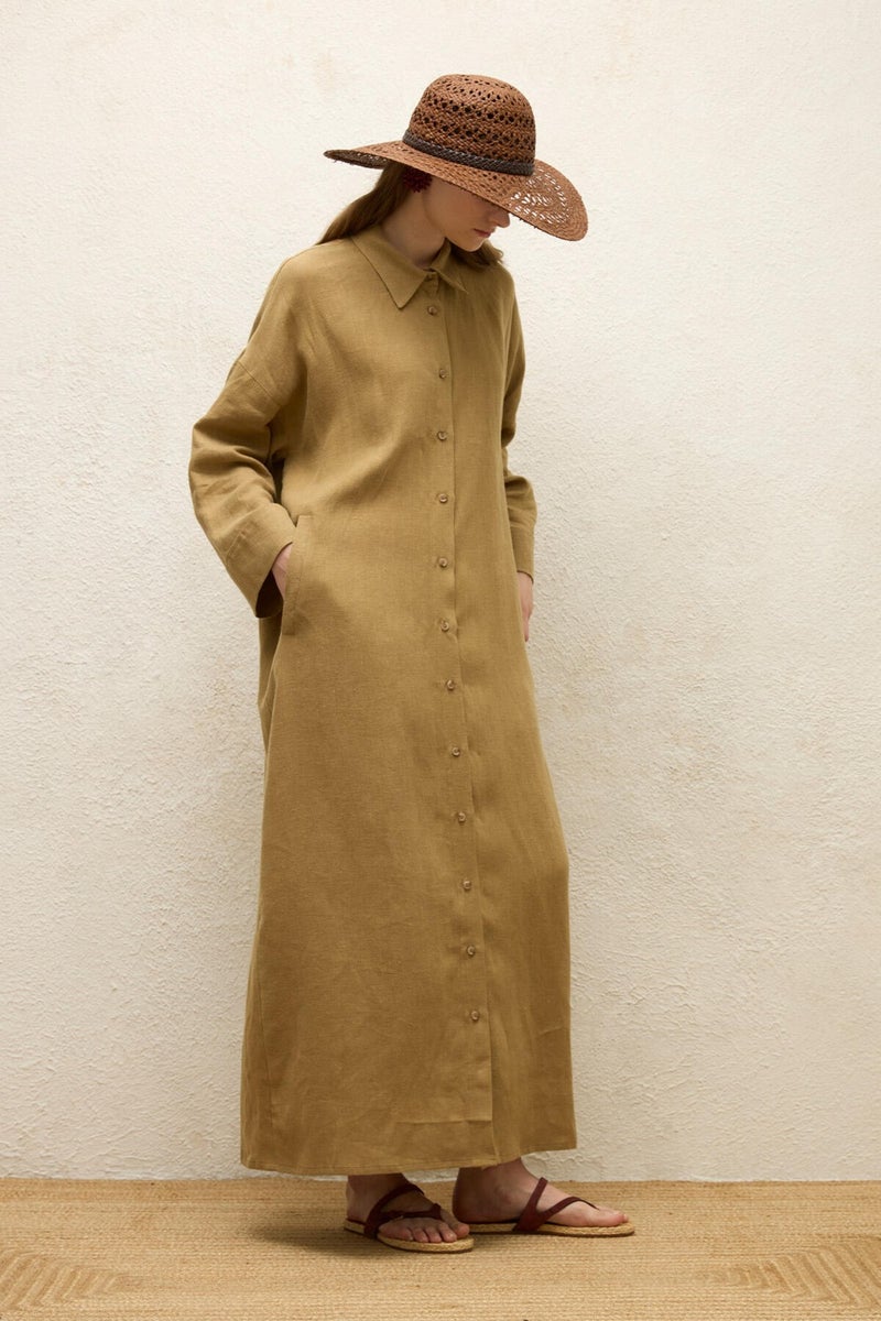 Manuka Relaxed Linen Maxi Dress  - Image 4