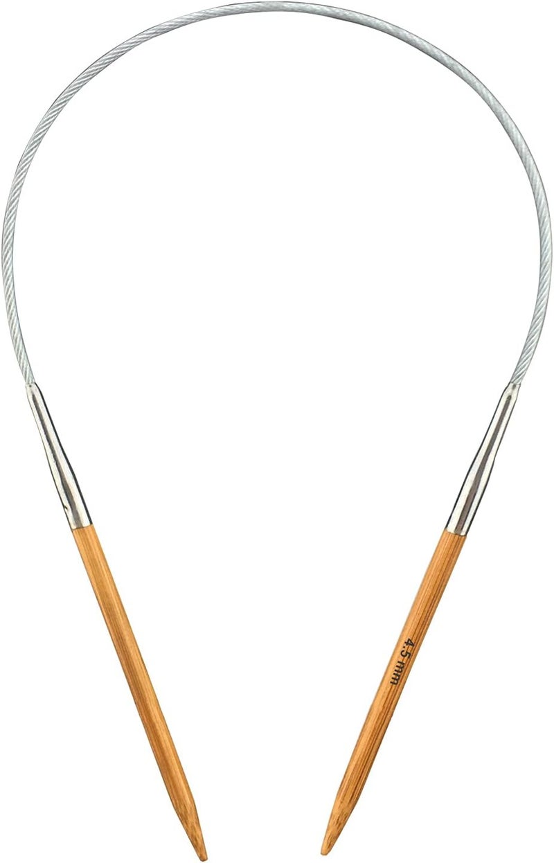 Mdoker Bamboo Circular Knitting Needle Size 7 16 Inch Circular Knitting Needles for Handmade Knitting DIY and Any Weaven Yarn Projects(US Size 7,4.5mm) - Image 1