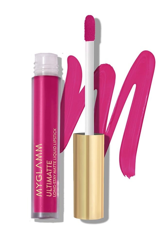 MyGlamm Ultimatte Long Stay Matte Liquid Lipstick  Fuchsia - Image 1
