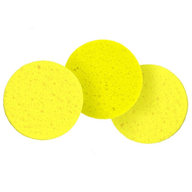 Hermit Crab Sponges for Water 3 Pack Unbleached Accessories  Supplies Pet Crab Sponges Provide Nutrients and Maintain Tank Humidity Water Dish Yellow Real Sea Sponges 2 x 1