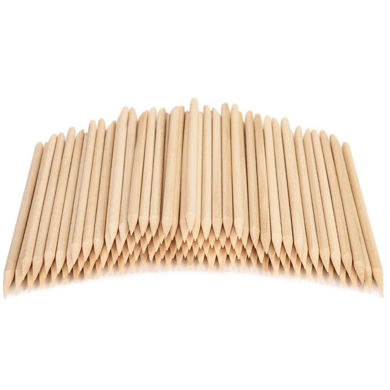 Tandem Nail Art Mini Nail Files Pedicure Tools Wooden Cuticle Sticks Pusher Remover For Nail Art Pack Of 10 120 PCS - Image 1