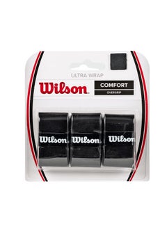 Wilson Sporting Goods Ultra Wrap Tennis Overgrip (3-Pack), Black (Wrz403000)  - Image 1