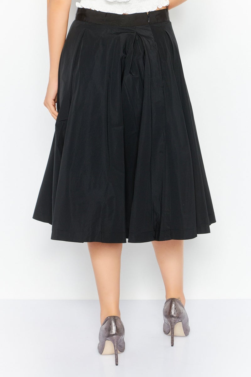 ESPRIT تنورة ميدي نسائية سادة، سوداء - Image 4