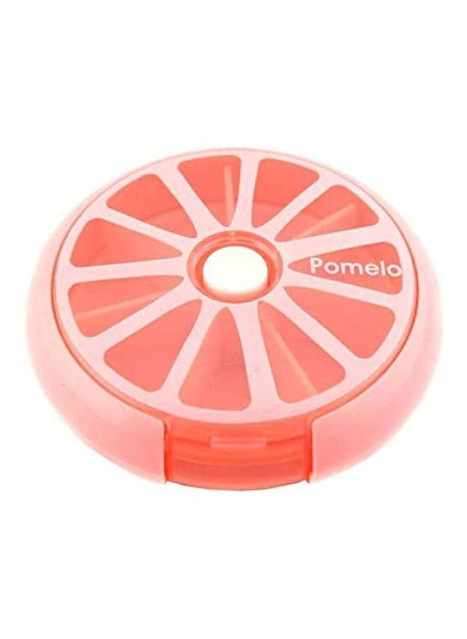 Generic - Rotating Portable Dispensing Fruit Pill Box Carrying Mini Pill Box Seven Pill Box One Week Pill Box-Pink - Image 1