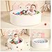 TRENDBOX Foam Ball Pit for Toddlers 35x11 inch Soft Baby Ball Pit with Washable Velvet Cover Balls not IncludedWhite - Image 4