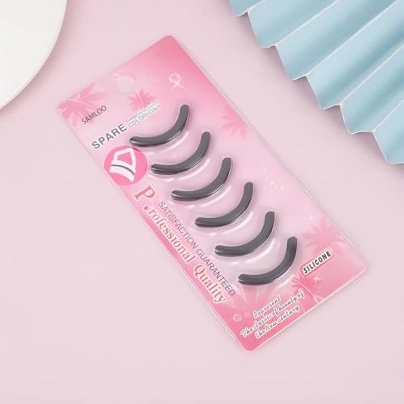 SAMLOO 12PCS Eyelash Curler Refill Pads Silicone Rubber Curler Replacement Refill Pad Universal Lash Curler Refill Pads for Eyelash Curler, Black - Image 2