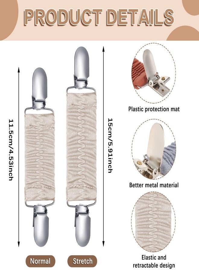 Dingion 8 Pcs Clothing Cinch Clips Set Fit Dress Back Cinch Elastic Hat Clip for Travel Shirt Cincher for Women and Men Sweater Cardigan Waist Cincher Shawl Collar - Image 2