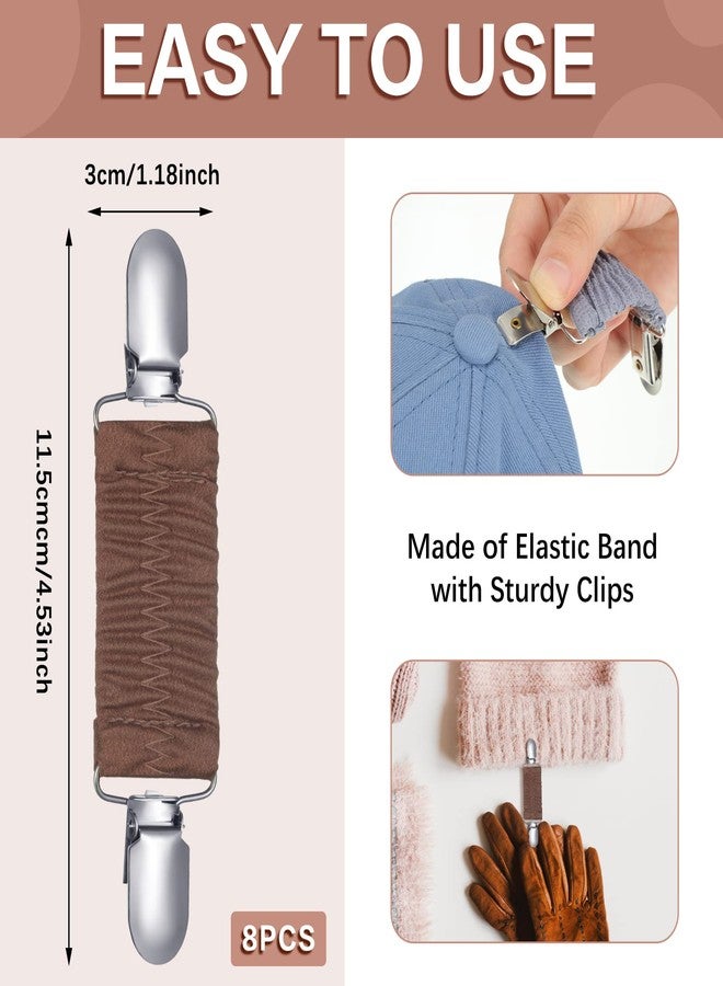 Dingion 8 Pcs Clothing Cinch Clips Set Fit Dress Back Cinch Elastic Hat Clip for Travel Shirt Cincher for Women and Men Sweater Cardigan Waist Cincher Shawl Collar - Image 3