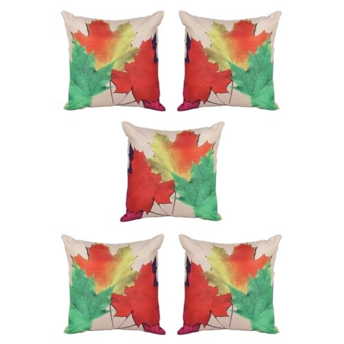 ROMEE Designer Floral Printed Cushion Cover 16 inch x 16 inch Set of 5 | Decorative Square Jute Throw Pillow/Cushion Cover for Living Room, Sofa, Couch, Bedroom (Multicolor) - Image 4