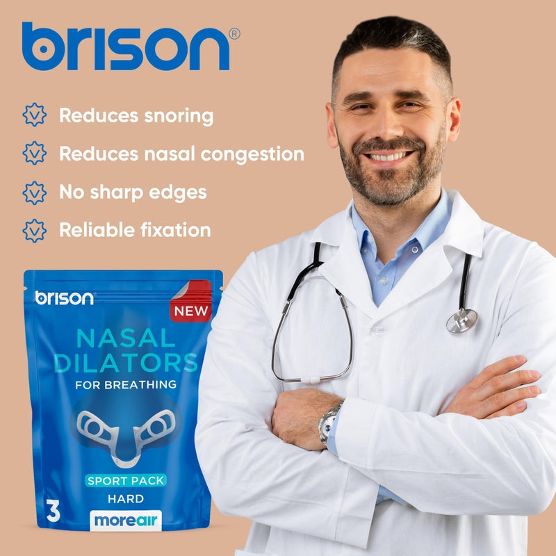 Brison Nasal Dilators for Breathing and Sleeping - 3 Pack Anti Snoring Nose Vents Opener for Better Breathing Sleeping and Activity Improves Airflow - Hard - Image 5