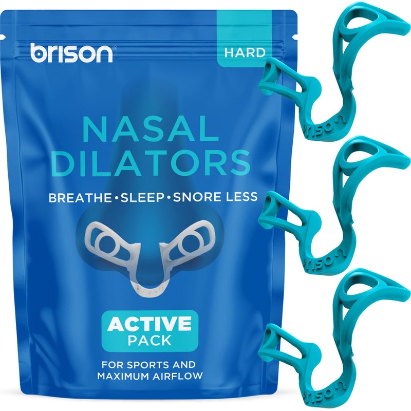 Brison Nasal Dilators for Breathing and Sleeping - 3 Pack Anti Snoring Nose Vents Opener for Better Breathing Sleeping and Activity Improves Airflow - Hard - Image 1