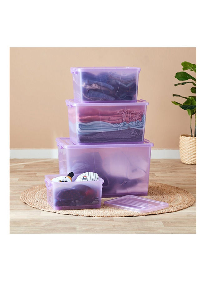 هوم بوكس صندوق تخزين 94 لتر بعجلات وغطاء من رولينج - 67x45x40 سم - Image 5