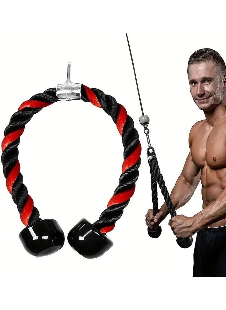 SportQ SportQ Pull Rope Tri-Sips Down Cable - 27 Inch Length Heavy Rope, Easy Grip and Non-Slip Cable Workout Accessory, Suitable for Professional Gyms, Home Gym Accessories  - Image 1
