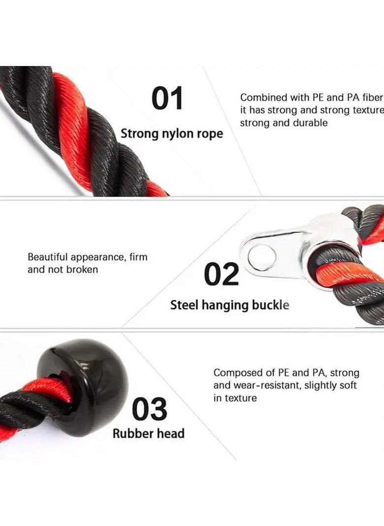 SportQ Pull Rope Tri-Sips Down Cable - 27 Inch Length Heavy Rope, Easy Grip and Non-Slip Cable Workout Accessory, Suitable for Professional Gyms, Home Gym Accessories - pzsku/Z8A17C7793619FC89BCCFZ/45/_/1708998424/be15736b-48b7-45ae-a103-96db40a36624