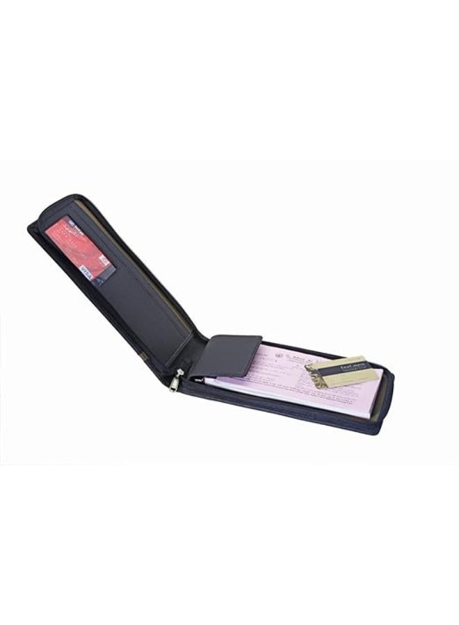 PAREEK Black And Green Leatherite A3 Paper Cheque Book Holder/Document Holder - Image 2