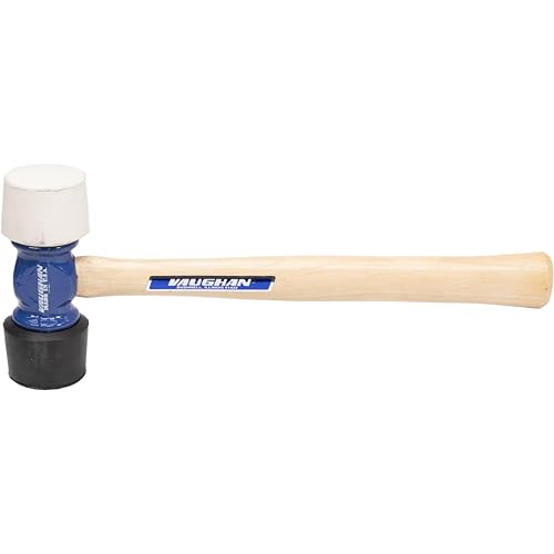 VAUGHAN 24 oz Soft Face Rubber Mallet, Made In The USA, White And Black, RM24, VN19510 - Image 3