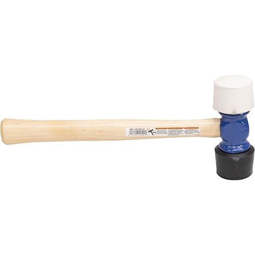 VAUGHAN 24 oz Soft Face Rubber Mallet, Made In The USA, White And Black, RM24, VN19510 - Image 2