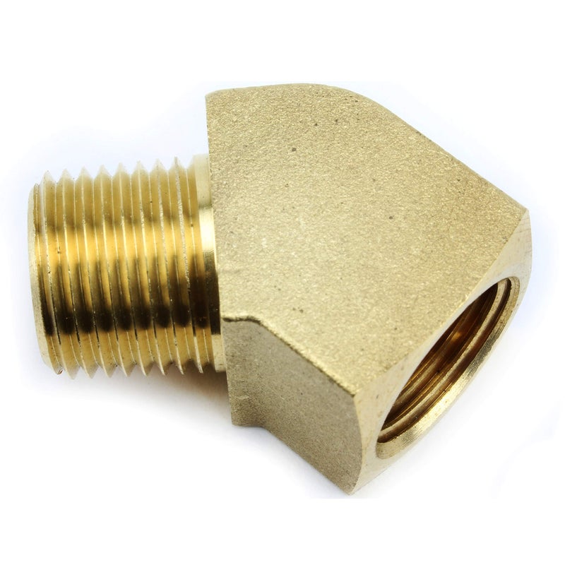 MaxLine Rapid Air 45 Degree 1/2" NPT Pipe Thread Brass Street Elbow Fitting 50131 - Image 5