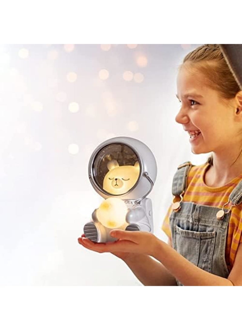 SYOSI Night Light for Kids Cute Spaceman LED Night Light Nursery Astronaut Moon Lamps Galaxy Guardian Desktop Decoration Light Birthday Gift (Space Cat) - Image 4
