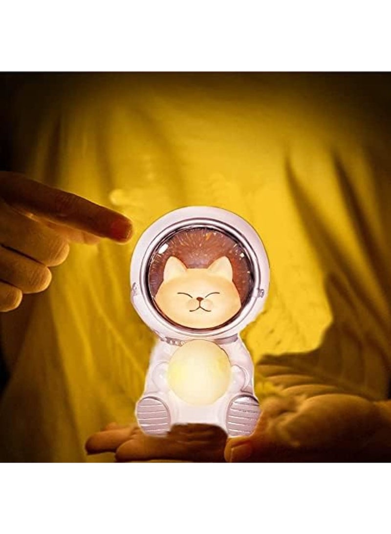 SYOSI Night Light for Kids Cute Spaceman LED Night Light Nursery Astronaut Moon Lamps Galaxy Guardian Desktop Decoration Light Birthday Gift (Space Cat) - Image 5