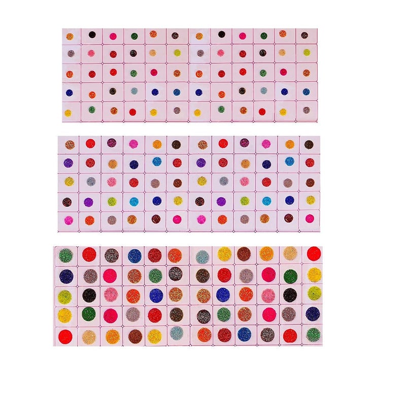 Fashion Accessories Fashion Accessories Bindi Plain Sparkle Round Multicolor bindi Kumkum Small size for ladies Stylish Bindi for women pack of 3 - Image 1
