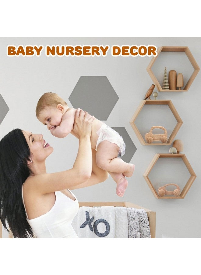 Toy Wooden Toys Cars, Montessori Toys For Babies 0 6 12 Months, Baby Rattle Toy Cars For Toddlers 1 3, Wooden Baby Toys For 1 + Year Old, Baby Boy Nursery Decor Natural Wood Rattle Baby Push Cars - Image 5