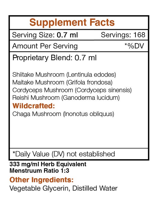 Secrets of the Tribe Mushrooms Blend Alcohol-Free, Glycerite Chaga, Shiitake, Maitake, Cordyceps, Reishi Mushroom. Tincture, Herbal Extract Immune Support Formula 4 OZ - Image 3