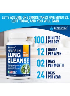 LUNGWELL Quit Smoking Aid - Made In Usa - Helps To Clear Lungs & Stop Smoking - Infused With Mullein & L-Tryptophan For Lung Cleanse & Stress Relief  - Image 2