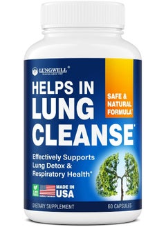 LUNGWELL Quit Smoking Aid - Made In Usa - Helps To Clear Lungs & Stop Smoking - Infused With Mullein & L-Tryptophan For Lung Cleanse & Stress Relief  - Image 1