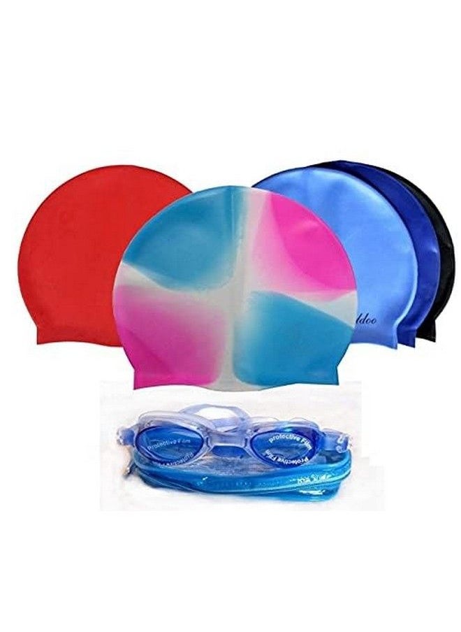 ROYALS Combo Of Swimming Cap Google Ear And Nose Plug (Random)  - Image 4