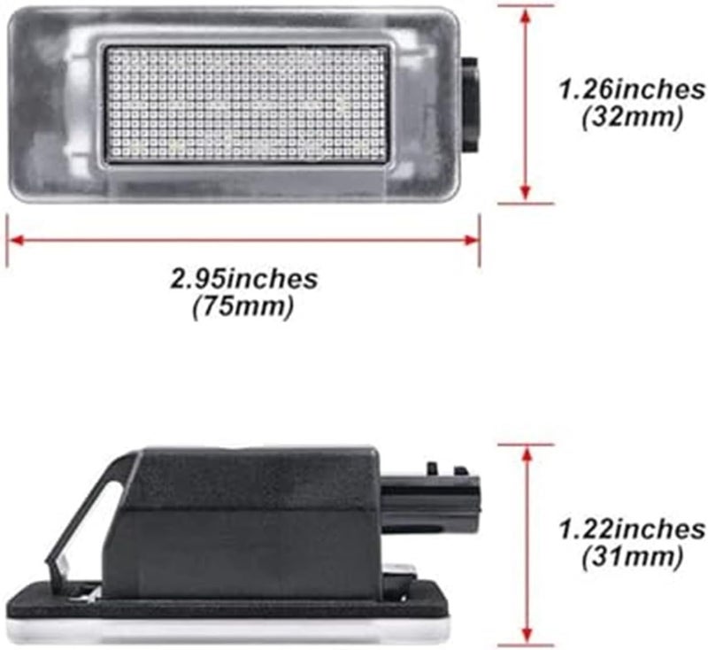 Yurefax 2PCs White License Plate Lights for Nissan - Image 2