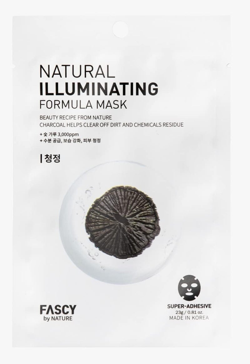 Fascy Natural Illuminating Charcoal Formula Mask Moisturizing Hydrating Purify 10pcs23g