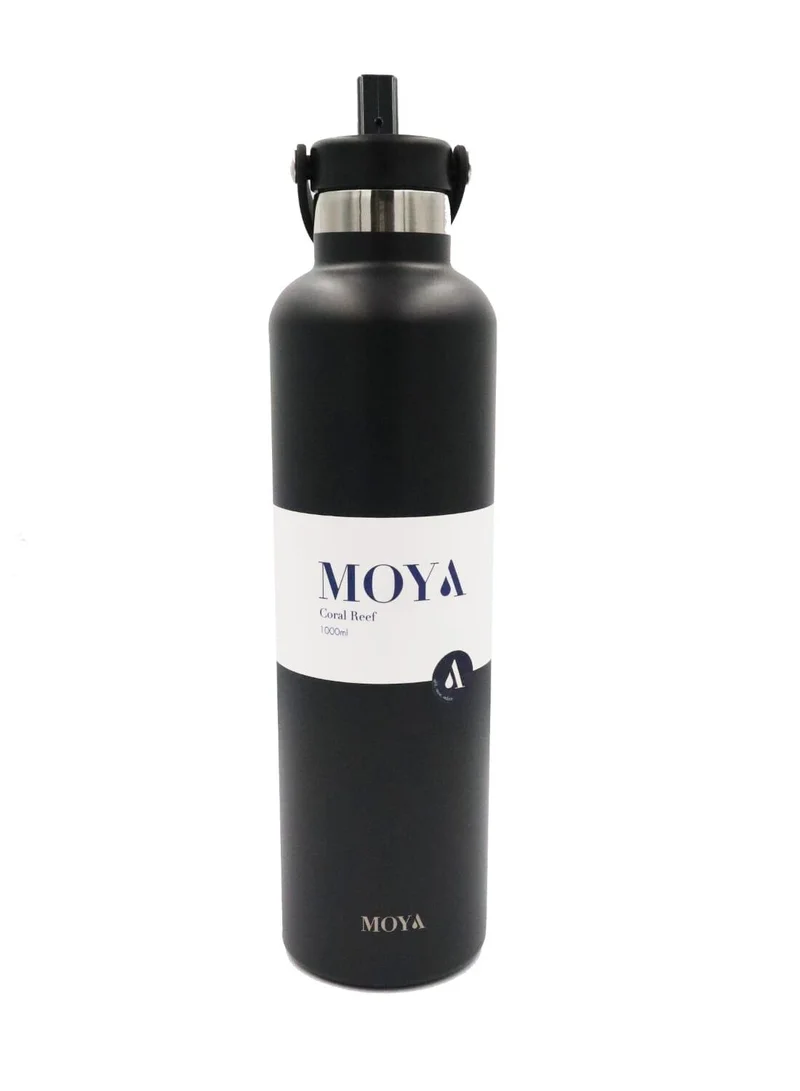 MOYA Moya "Coral Reef" 1L Insulated Sustainable Water Bottle Black