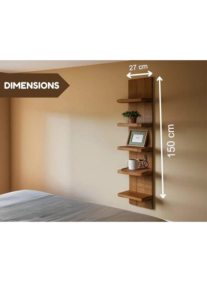 Home Gallery Wood Wall Storage Shelves 27x150x16 cm - Image 2