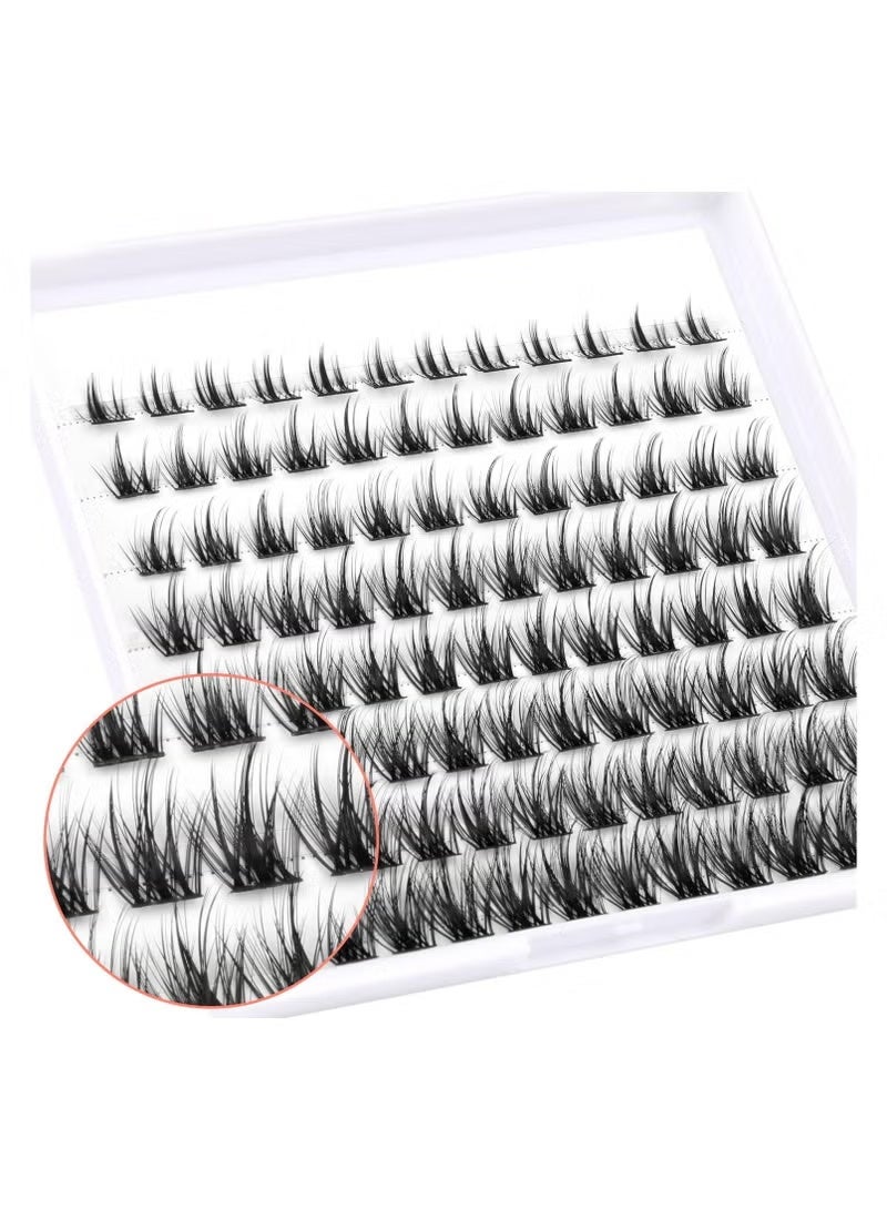 جلامكيت رموش صناعية 96 عنقودية (8-16مم)، رموش صناعية قابلة للتخصيص بنفسك، رموش صناعية طبيعية فائقة الكثافة، رموش عين القط، مناسبة للماكياج اليومي وماكياج العروض المسرحية - Image 5