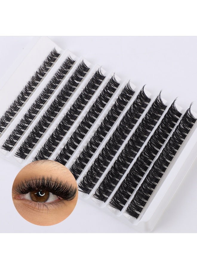 جلامكيت رموش صناعية 96 عنقودية (8-16مم)، رموش صناعية قابلة للتخصيص بنفسك، رموش صناعية طبيعية فائقة الكثافة، رموش عين القط، مناسبة للماكياج اليومي وماكياج العروض المسرحية - Image 1