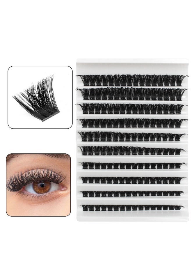 جلامكيت رموش صناعية 96 عنقودية (8-16مم)، رموش صناعية قابلة للتخصيص بنفسك، رموش صناعية طبيعية فائقة الكثافة، رموش عين القط، مناسبة للماكياج اليومي وماكياج العروض المسرحية - Image 2