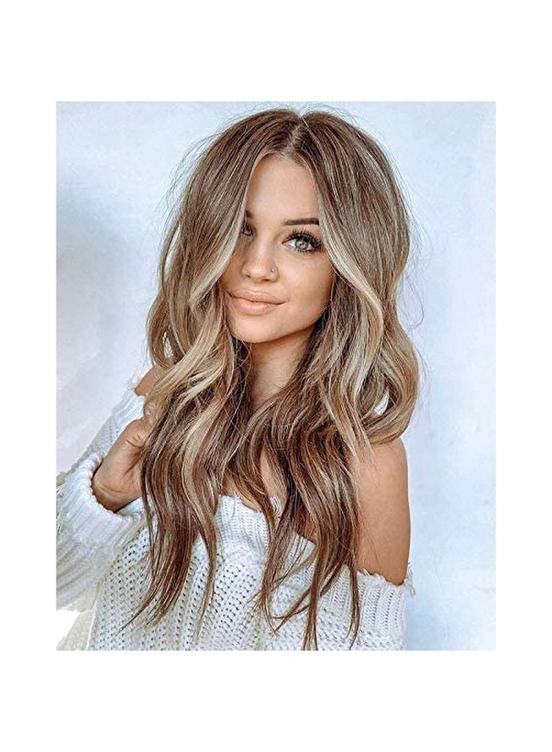 Estelle Eestelle Fiber Heat Resistant Wig With Bangs for Women Natural Looking Full Wigs for Daily Party Cosplay ,Curl ,Bodywave , Straight, long, Short (Blonde Ombre 8/613) - Image 3