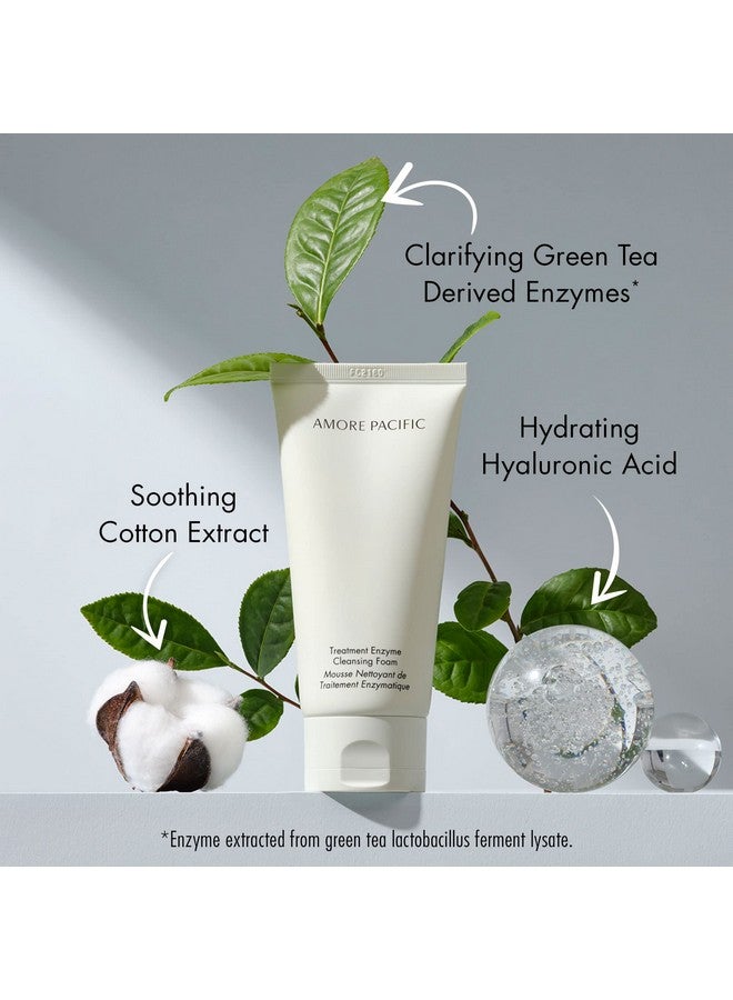 امور باسيفيك رغوة التنظيف الإنزيمية العلاجية من أموريباسيفيك | منظف كوري مهدئ للوجه مع حمض الهيالورونيك وإنزيمات الشاي الأخضر، 4.2 أونصة سائلة. - Image 2