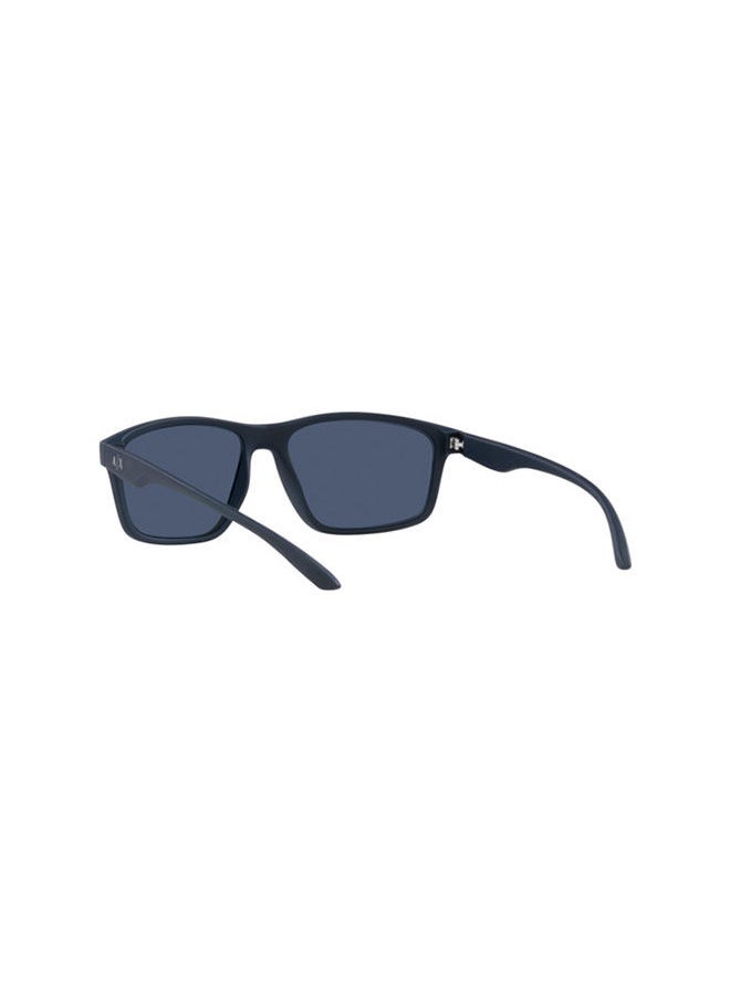 Armani Exchange - نظارة شمسية مربعة كاملة الحواف 4122S-59-8181-80 - Image 1