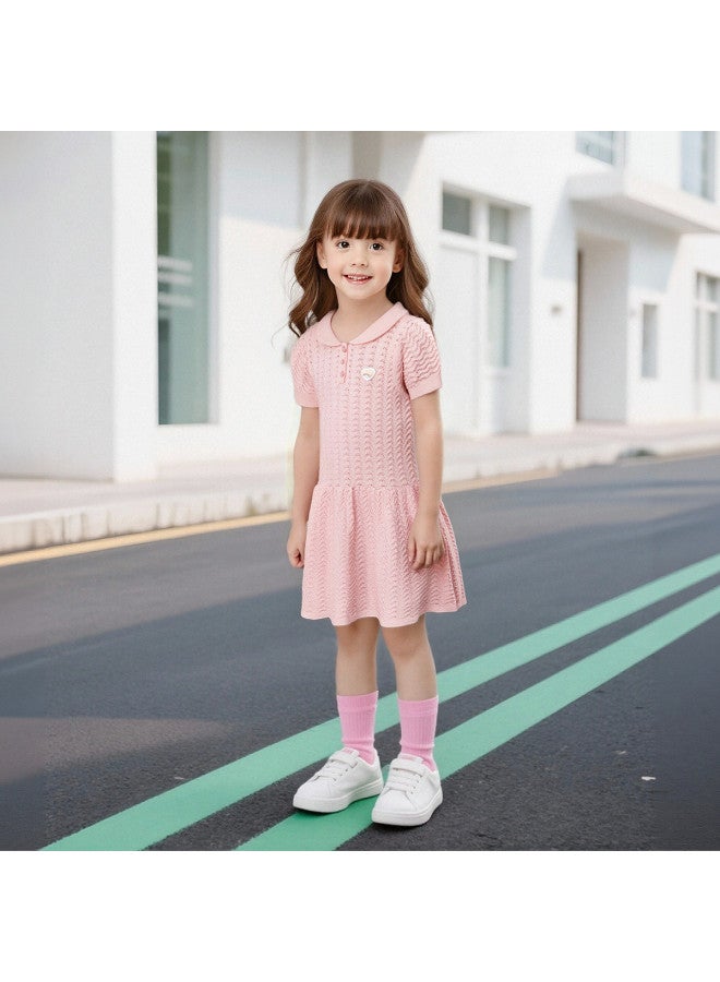 DEESHA Knitted Polo Collar】baby Girl Summer Dress - Versatile Thin Princess Dress - Image 2