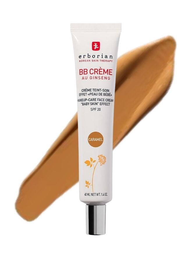 ERBORIAN BB Cream Au Ginseng SPF 20, Caramel – Perfect Skin Coverage and Sun Protection 40ml - Image 1