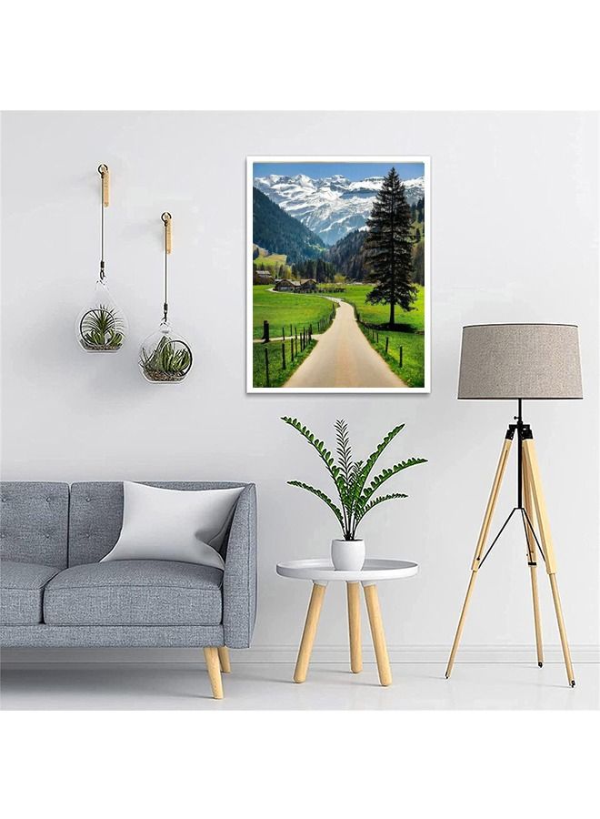 لوحة الماس 5D الرسم بالألماس مسار أسفل التل الحفر الكامل حسب عدد الأطقم، مشهد زينة حرفية، طلاء بالألماس التطريز مجموعة زخارف الفنون اليدوية اليدوية (12×16 بوصة) - Image 2