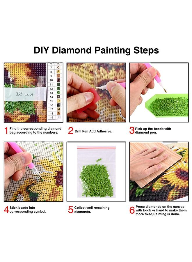 لوحة الماس 5D الرسم بالألماس مسار أسفل التل الحفر الكامل حسب عدد الأطقم، مشهد زينة حرفية، طلاء بالألماس التطريز مجموعة زخارف الفنون اليدوية اليدوية (12×16 بوصة) - Image 5