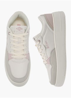 Lee Cooper Women's Logo Print Panelled Lace-Up Sneakers  - Image 1