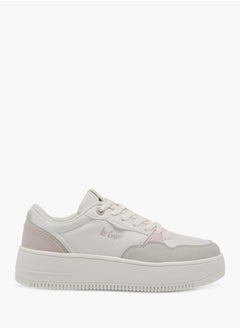 Lee Cooper Women's Logo Print Panelled Lace-Up Sneakers  - Image 3